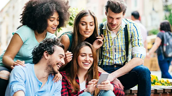 young happy people