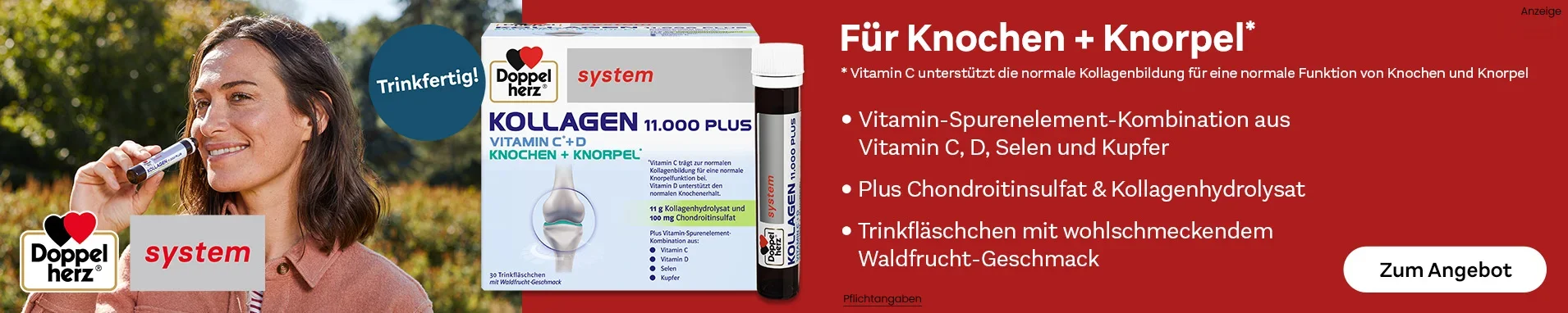 Doppelherz system Kollagen 11.000 Plus Gesundheit + Beweglichkeit