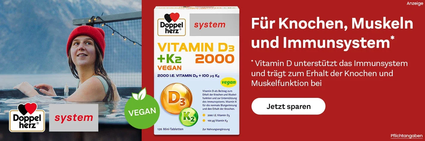 Doppelherz Vitamin D3 2000+K2 system Tab