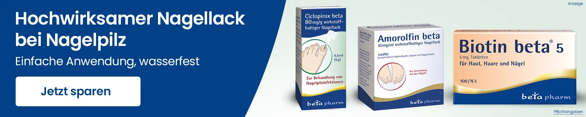 betapharm Produkte gegen Pilzerkrankungen