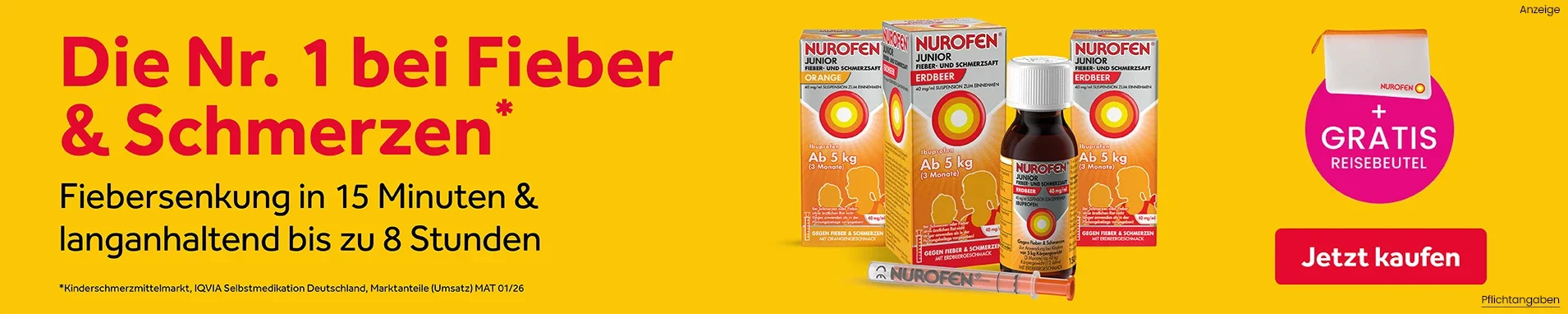 Nurofen Junior Fieber- & Schmerzsaft