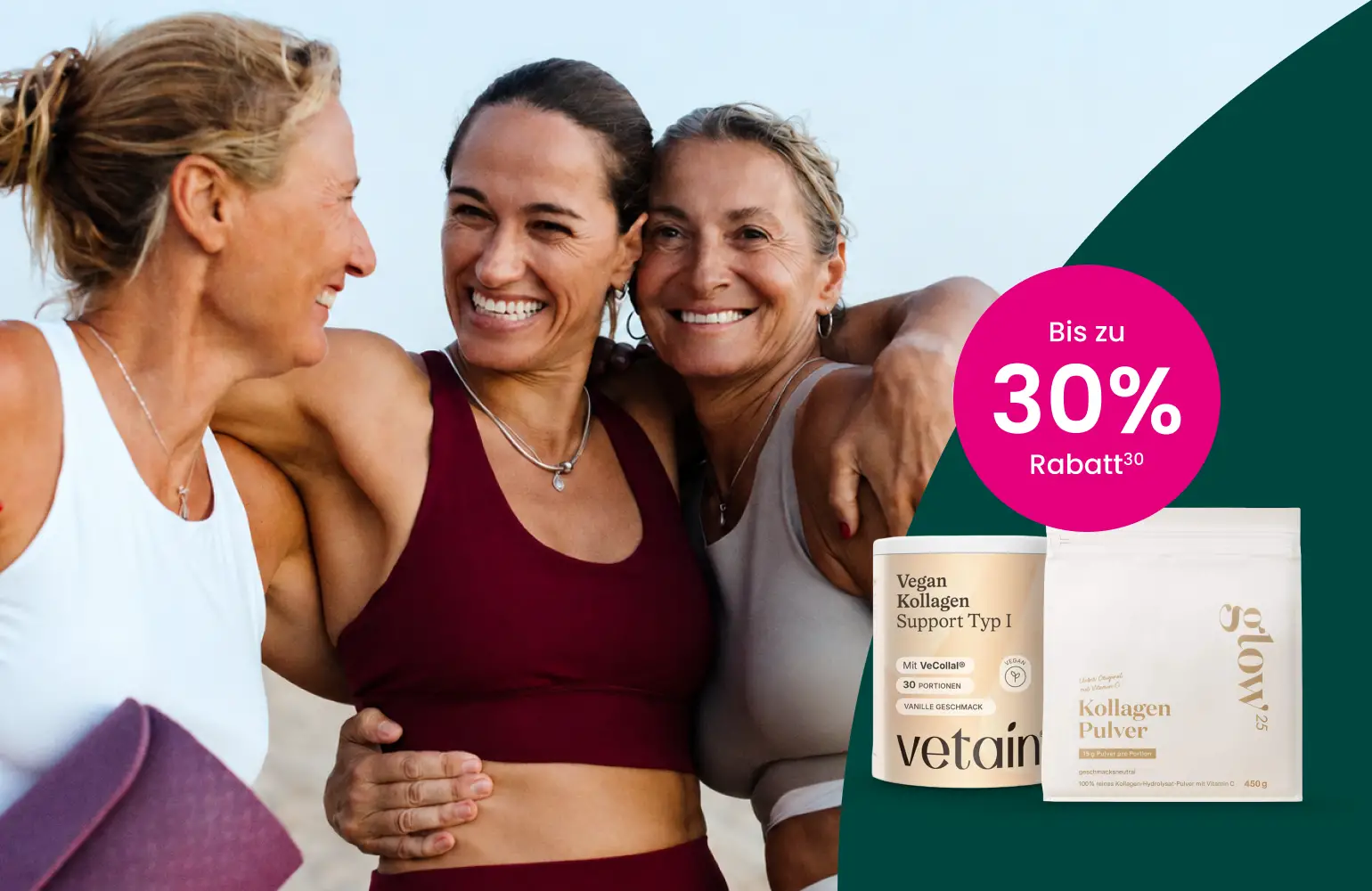 (Veganes) Premium-Kollagen für strahlende Haut, starke Gelenke und Ihr Wohlbefinden.