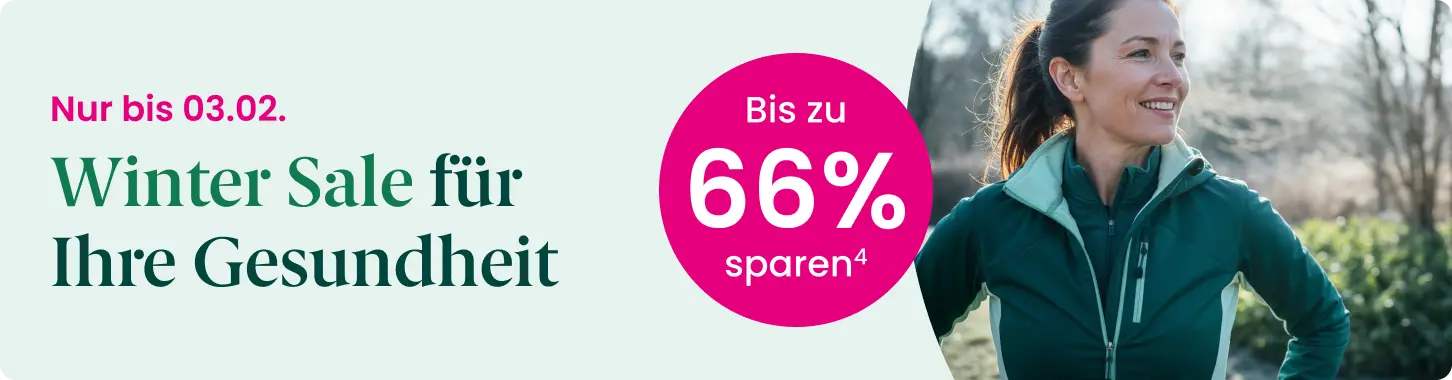 Winter Sale für Ihre Gesundheit: Bis zu 66% sparen!