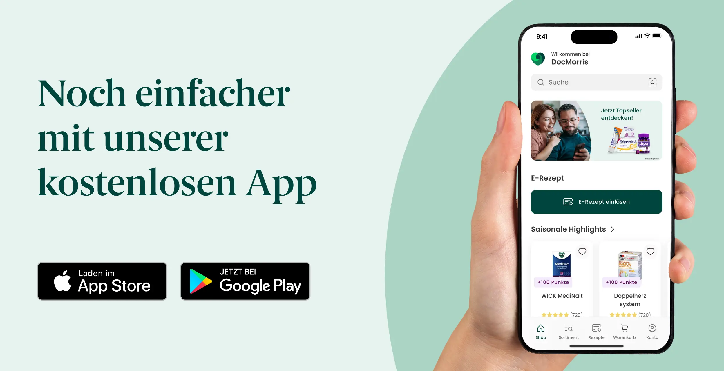 Kostenlose DocMorris App