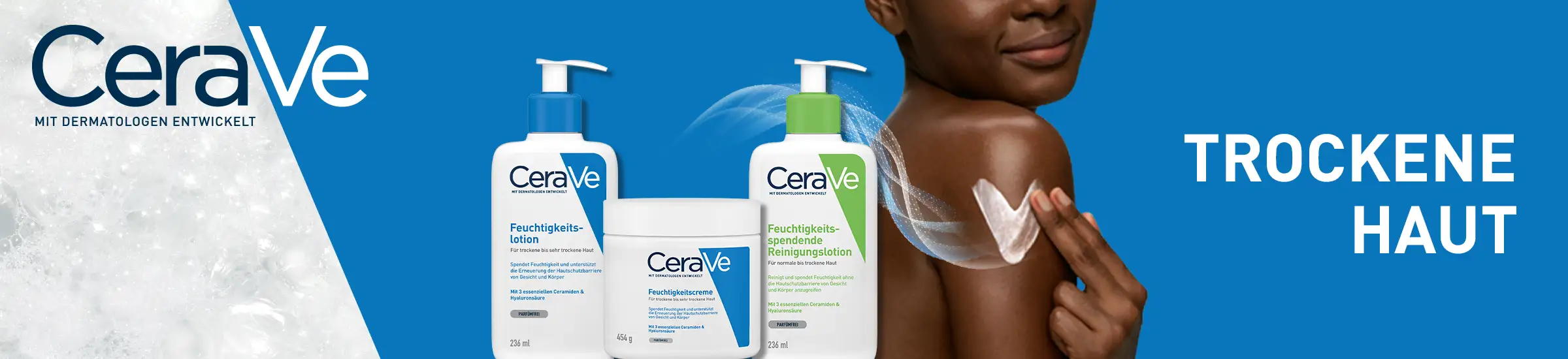 CeraVe Produkte gegen trockene Haut jetzt bei DocMorris kaufen.