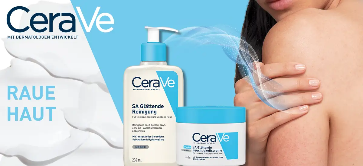 CeraVe Produkte gegen raue Haut jetzt bei DocMorris kaufen.