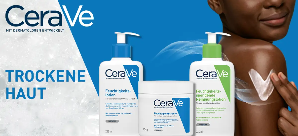 CeraVe Produkte gegen trockene Haut jetzt bei DocMorris kaufen.