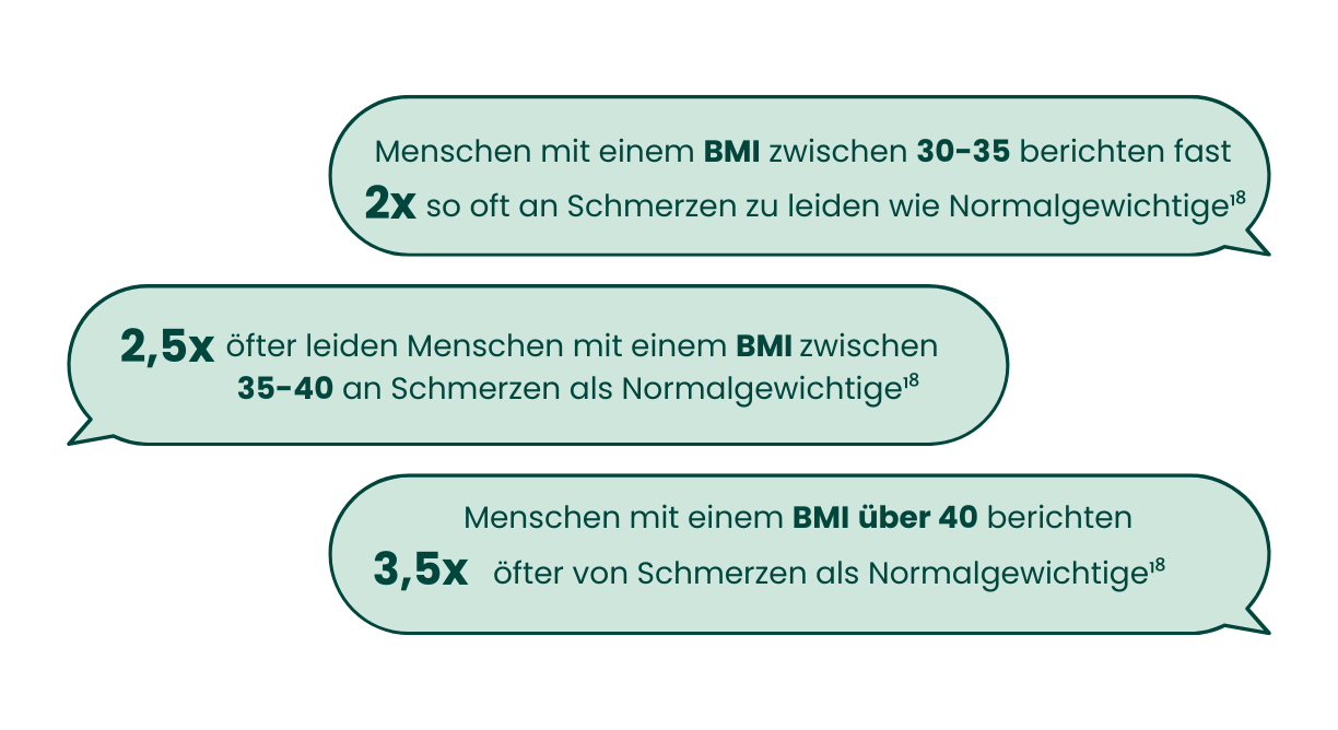 Schmerzen bei Adipositas Fakten