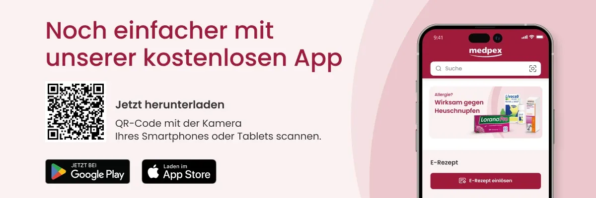 Jetzt die medpex App herunterladen