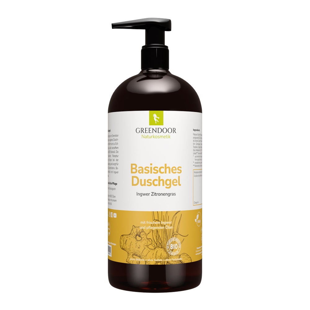 GREENDOOR Basisches Duschgel XL Ingwer Zitronengras 500 ml