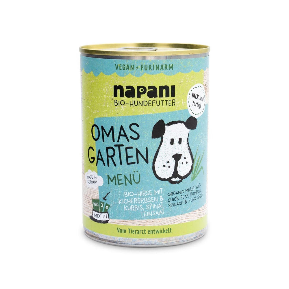 Bio Menü für Hunde Omas Garten mit Hirse und Kichererbsen... 400 g