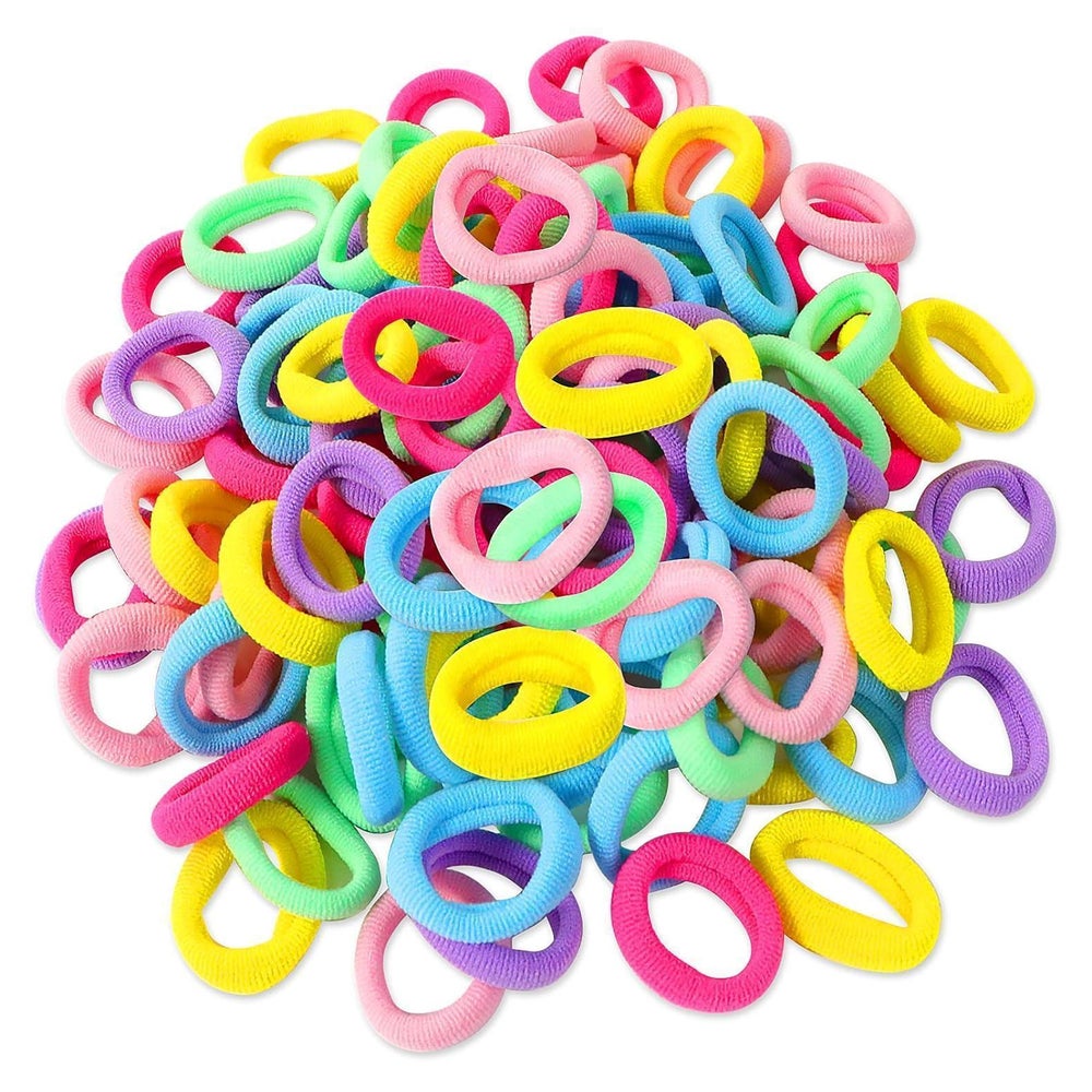 100 Haargummis Mädchen Mini Nahtlose Elastische Baby Haarbän 1 St