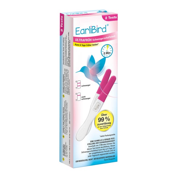Earlibird Ultrafrüh Schwangerschaftstest Urin Do.p 2 St