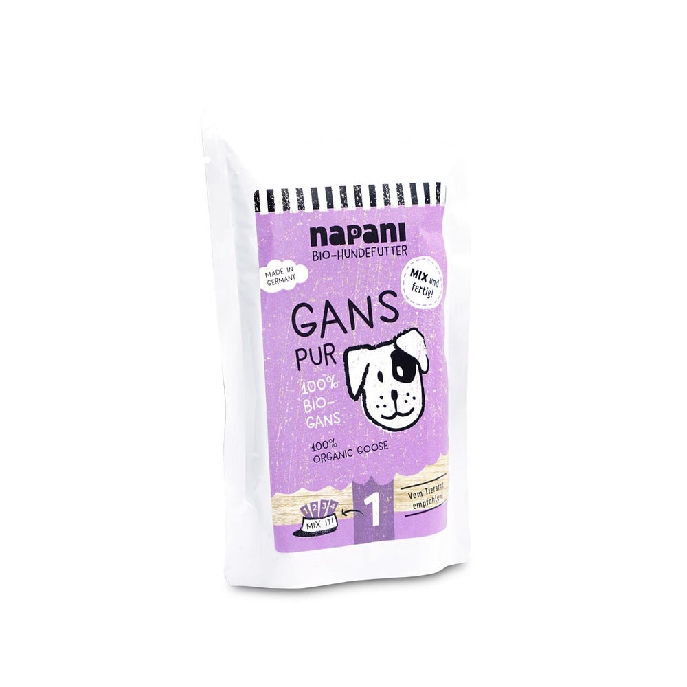 Bio-Nassfutter für Hunde, Gans pur 150 g