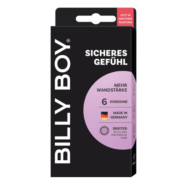 Sicheres Gefühl – 6 extra starke, anatomische Kondome, 56 mm (6 Kondome) 6 St