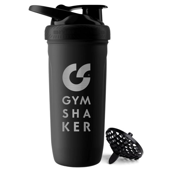 Protein Shaker Edelstahl Trinkflasche - Schwarz 1 St
