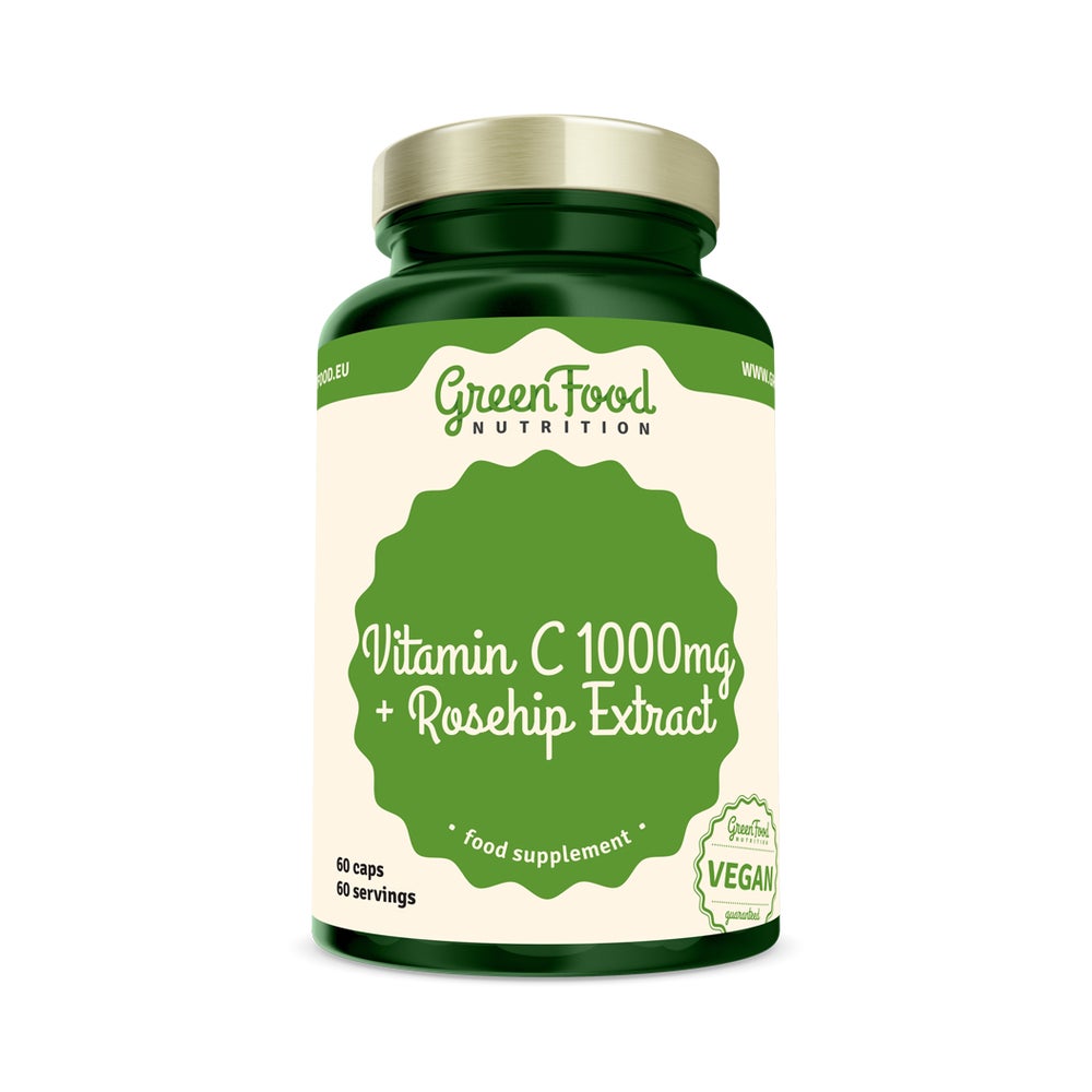 GreenFood Nutrition Vitamin C 1000 + Hagebutten Extrakt 60 St