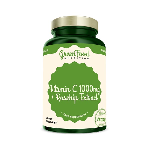 GreenFood Nutrition Vitamin C 1000 + Hagebutten Extrakt 60 St