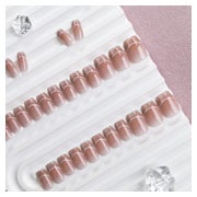 Fingernägel Cat Eye Press On Glitzer Sarg Kleber 30 Französi 1 St