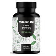 Vitamin D3 2000 IE - 400 Tabletten - Bloom Naturals 400 St