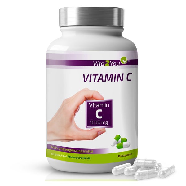 Vita2You Vitamin C 1000mg Kapseln - Hochdosiert 365 St