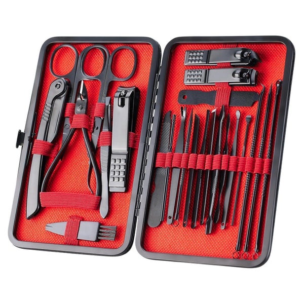 XMOSNZ Maniküre Pediküre Set 24-teilig Edelstahl Nagelknipse 1 St