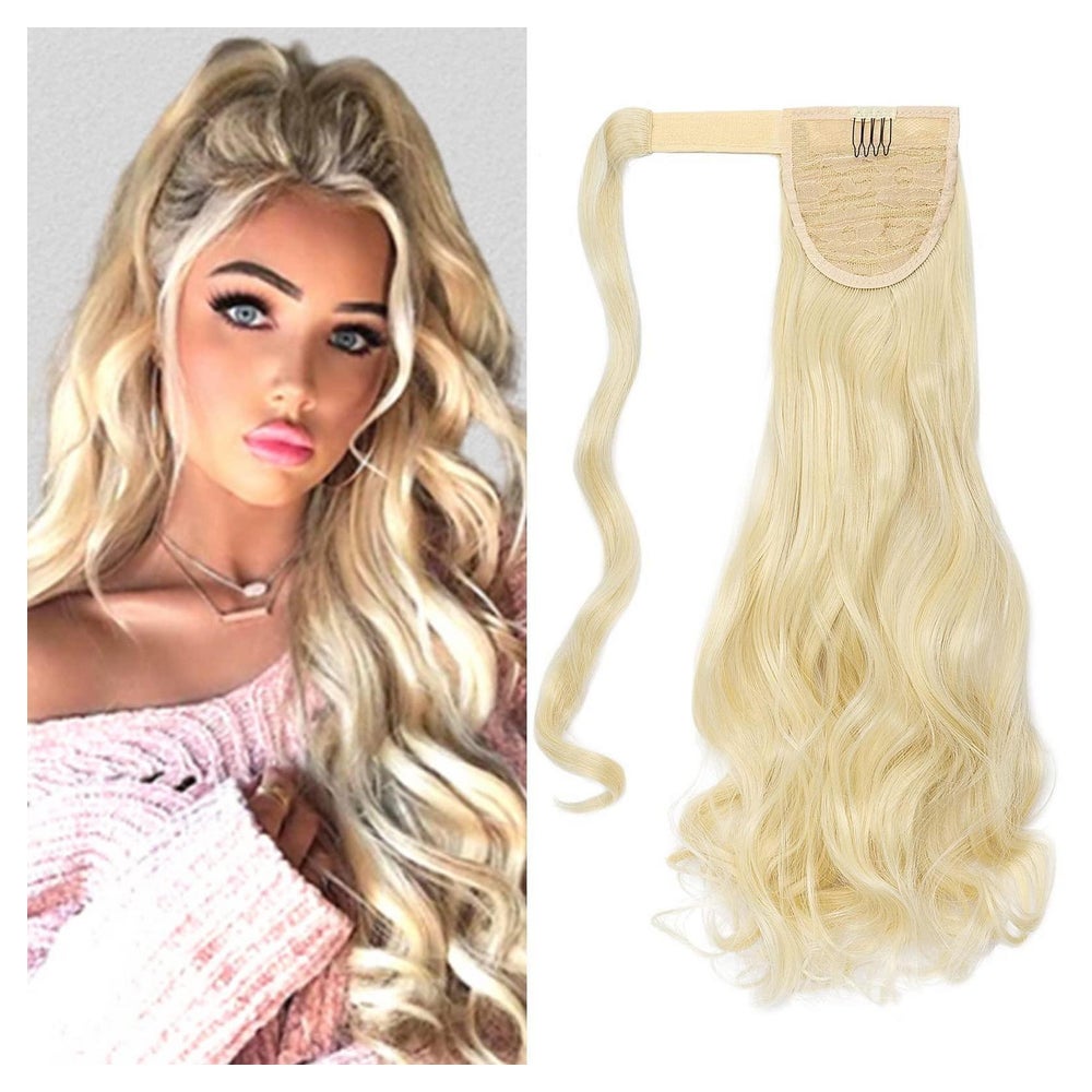 Pferdeschwanz Haarteil Locken Zopf Gewellt 50 cm Gebleichtes 1 St