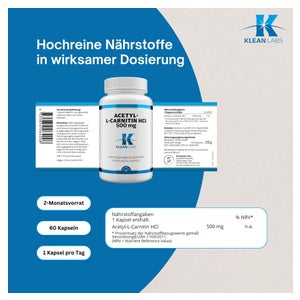 acetyl l carnitin dosierung Acetyl-L-Carnitin - 60 Kapseln - Bandini Pharma Acetyl L Carnitin Kapseln fr