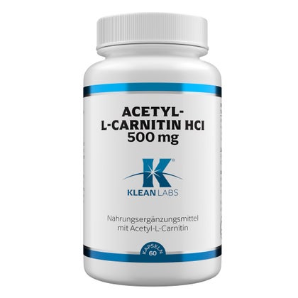 acetyl l carnitin 500 mg kapseln Acetyl-l-carnitin Hcl 500 Mg Klean Labs Kapseln 60 St online kaufen