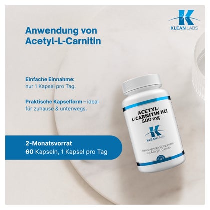acetyl l carnitin einnahme Acetyl-l-carnitin Hcl 500 Mg Klean Labs Kapseln 60 St online kaufen Suplemento Carlyle Acetil L-Carnitina Flavor::Big City Apple Darreichungsform:Tabletten