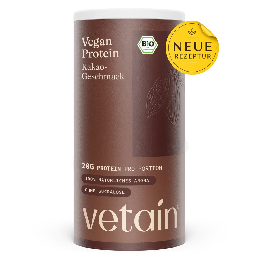 VETAIN Proteinpulver Vegan - Kakao - 20g Eiweiß - 100% Bio 540 g