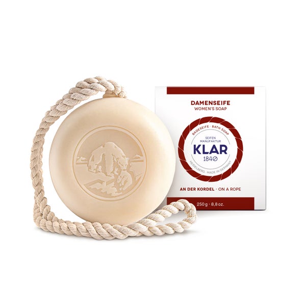 Klar s Damen Badeseife an der Kordel – Runde Seife mit elegantem Duft 250 g