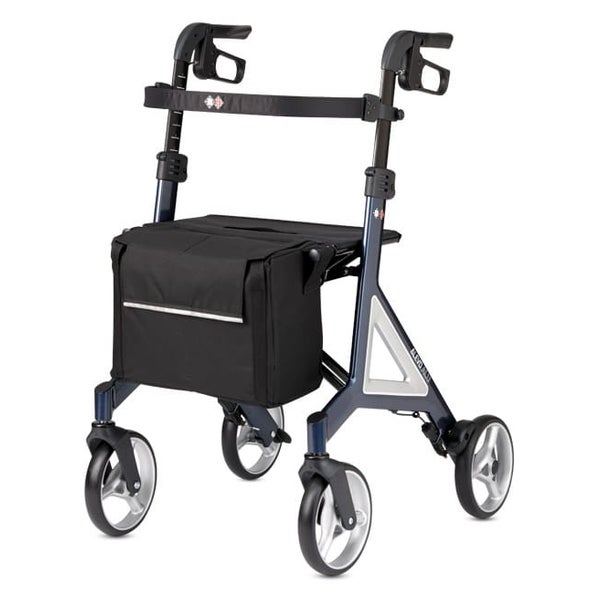 Rollator Bischoff & Bischoff Alevo Alu - faltbar - 6,5 kg - mit Tasche & Rückengurt - Nachtblau 51 cm 1 St