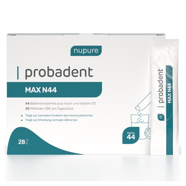 Nupure Probadent Max N44 Und Vitamin D3 Plv.beutel 28 St
