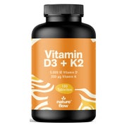 Vitamin D3 K2 5000 IE - 180 Tabletten - Nature Flow 180 St
