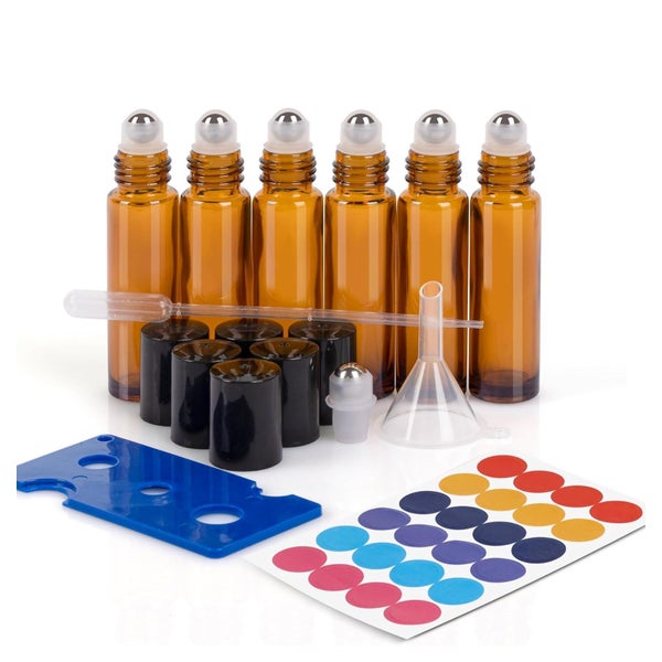 Rollon Flaschen 10ml 6er Glas AntiUV Ätherische Öle Braun 10 1 St