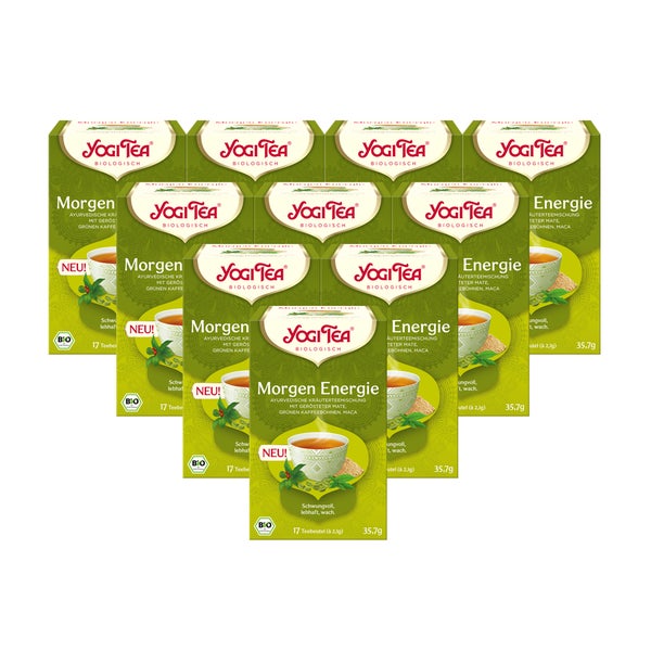 YOGI TEA Morgen Energie BIO Kräutertee | 10 x 35,7g 10x17 St