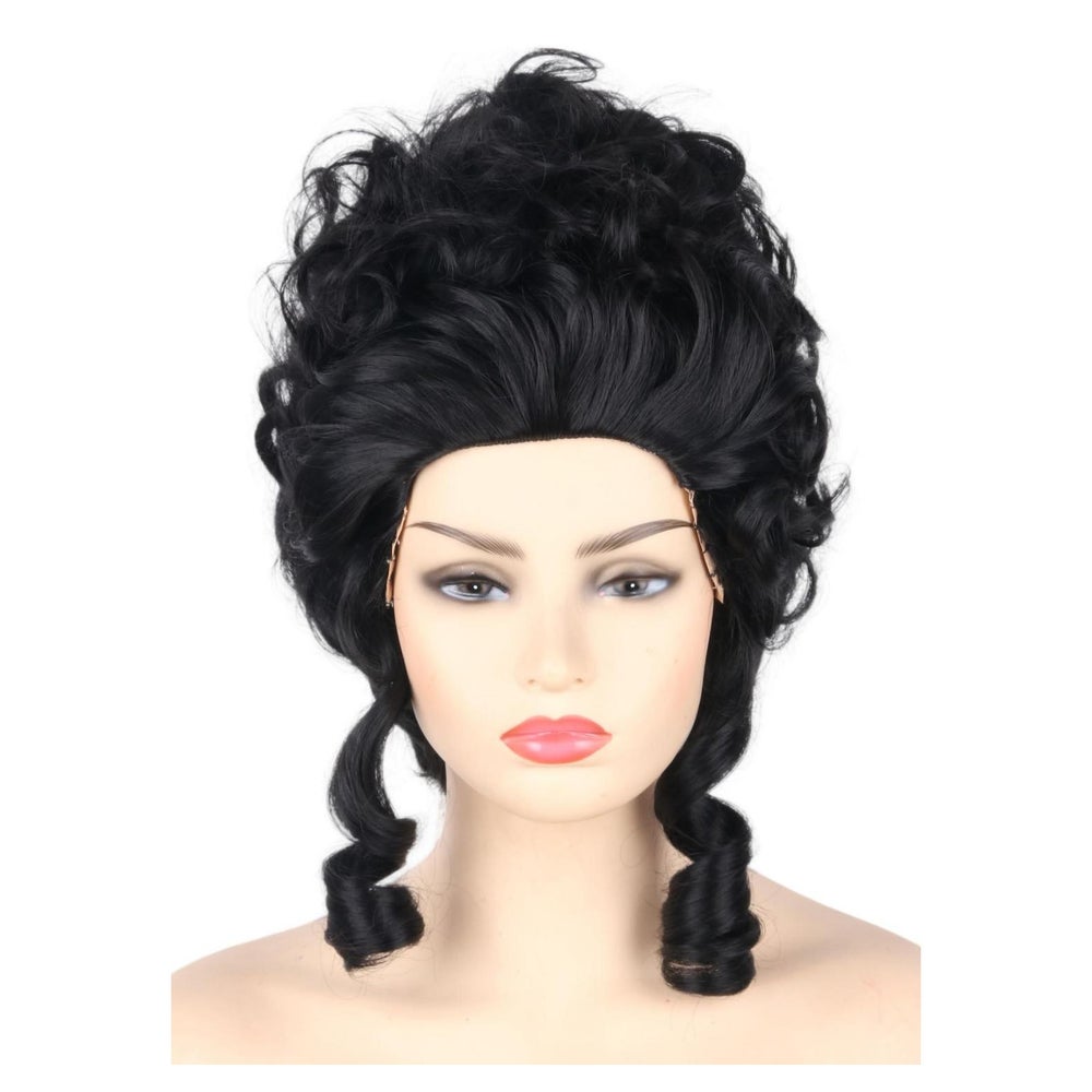 Perücke Damen Bienenstock Vintage Barock blond Locken Schwar 1 St