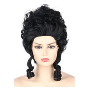 Perücke Damen Bienenstock Vintage Barock blond Locken Schwar 1 St