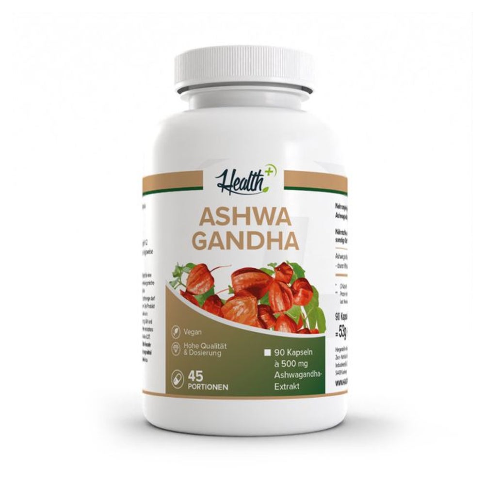 HEALTH+ ASHWAGANDHA mit KSM-66, 90 Kapseln 90 St