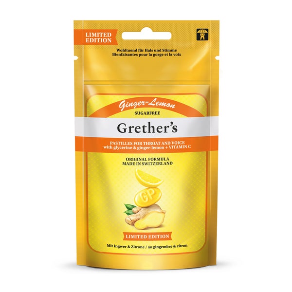 Grethers Ginger Lemon Zuckerfrei Past.beutel Ref. 75 g