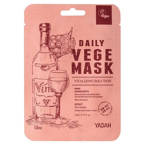 YADAH Daily Vege Wein Tuchmaske 23 ml