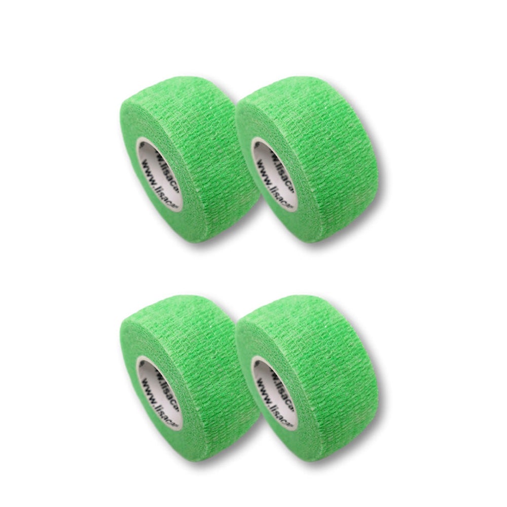LisaCare Fingerpflaster 2,5cm x 4,5m - 4er Set Neongrün 4 St
