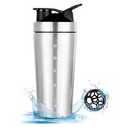 EACHPT Protein Shaker Edelstahl 750ML Silber Mischball BPA f 1 St