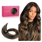 Echthaar 60cm-50s 1-U Tip#2 6 2 Balayage Dunkel Braun to Che 1 St