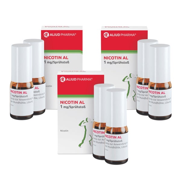 Nicotin AL 1 mg/ Sprühstoß Spray Dreierpack 3X2 St