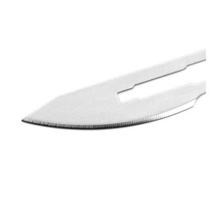 10 Stück Skalpell-Klingen Form 23 – Für Skalpell-Griff Nr. 4, Aus Carbonstahl, Steril Einzeln Verpackt