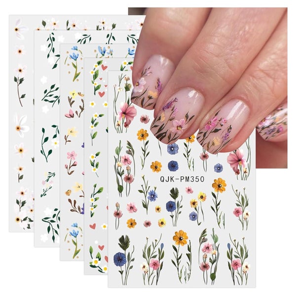 Nagelsticker Blumen selbstklebend 9 Blatt Nageldesign 1 St