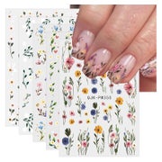 Nagelsticker Blumen selbstklebend 9 Blatt Nageldesign 1 St
