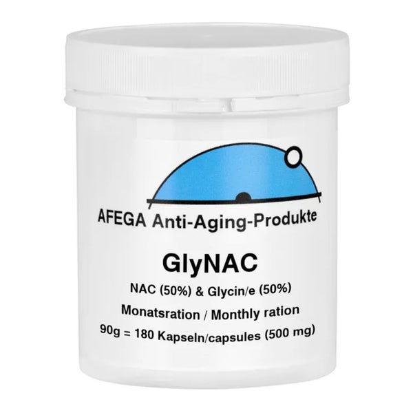 AFEGA® GlyNAC – 1:1 Kombination aus Glycin NAC - 180 Kapseln (Monatsration) 90 g